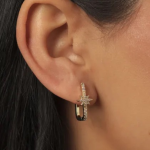 Elegant gold-tone drop earrings featuring a delicate, flowing arrangement of marquise-cut crystals reminiscent of willow branches